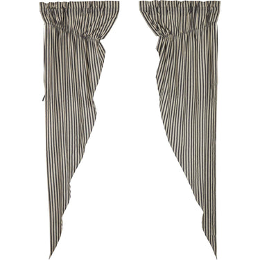Ashmont Ticking Stripe Prairie Long Panel Set of 2 84x36x18 VHC Brands - The Fox Decor